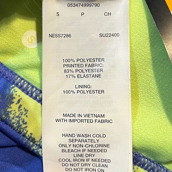 NWT NIKE Cascade Drape-Back Active Tankini Top Blue Women’s Size Small - Picture 7 of 8